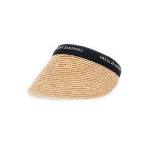 Helen Kaminski Women Beige Hat With Band With Logo Lettering In Straw Woman